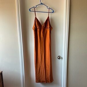 Abercrombie Satin Midi Slip Dress | Large